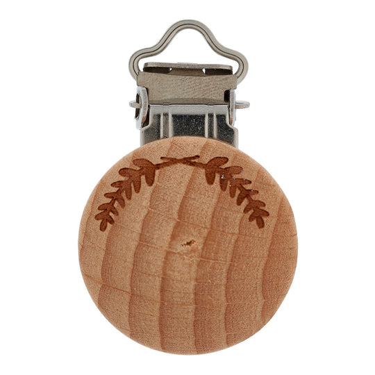 Pince clip attache tétine en bois - Go Handmade