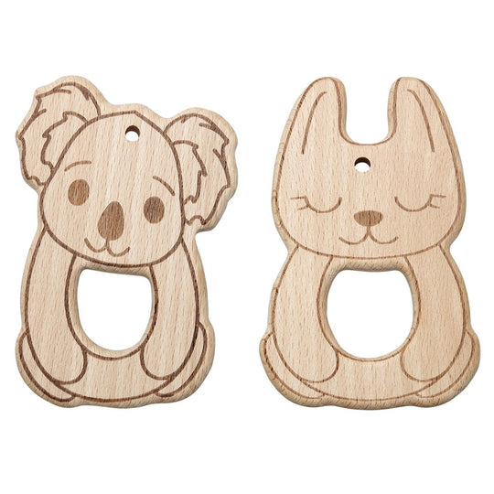 Animaux à mordre en bois - Go Handmade