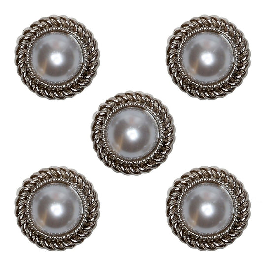 Boutons perles - 15 mm - 5 pièces - Go Handmade