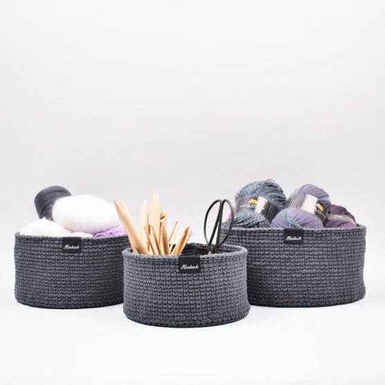 

Panier Ribbon avec base en cuir ronde – maille jersey
4