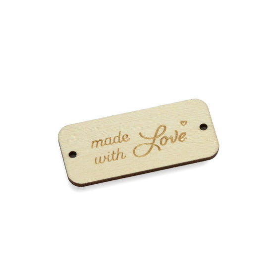

Label en bois - Made With Love - Hobbii
2