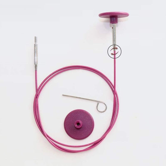 

Câble pivotant Swivel pour aiguilles circulaires interchangeables - Purple - KnitPro
1