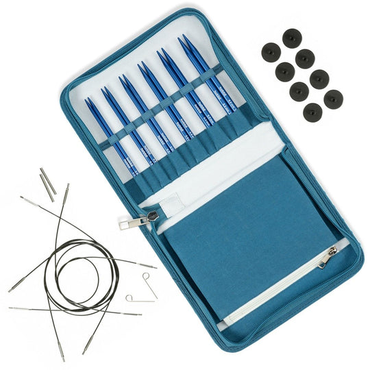 Set d&#39;aiguilles circulaires interchangeables Stellar Essential - Sapphire - Hobbii
