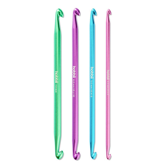 Ensemble de crochets tunisiens doubles Alu - 14 cm - Hobbii