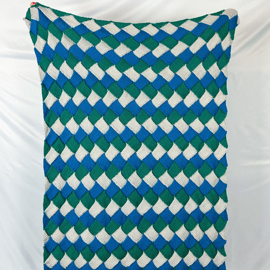 Woven Blanket - Entrelac blanket